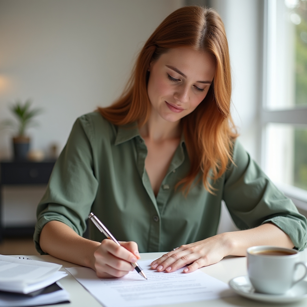 Person signing a formal notice of tenancy termination document